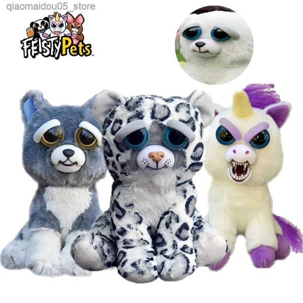 Fun Facial Changes Plush Dolls - Soft Stuffed Feisty Pets Snow Leopards, Dog Dolls, Bear Pandas for Children (2024)