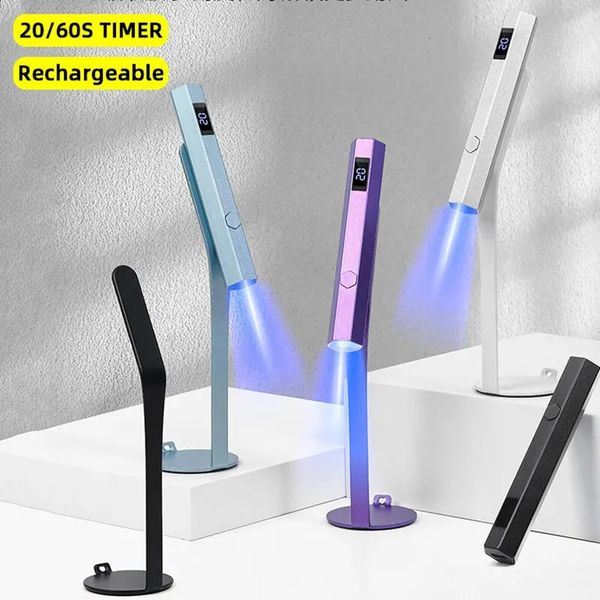 Mini handheld UV Led lamp for nails portable rechargeable nail dryer for curing gel polishing 241230