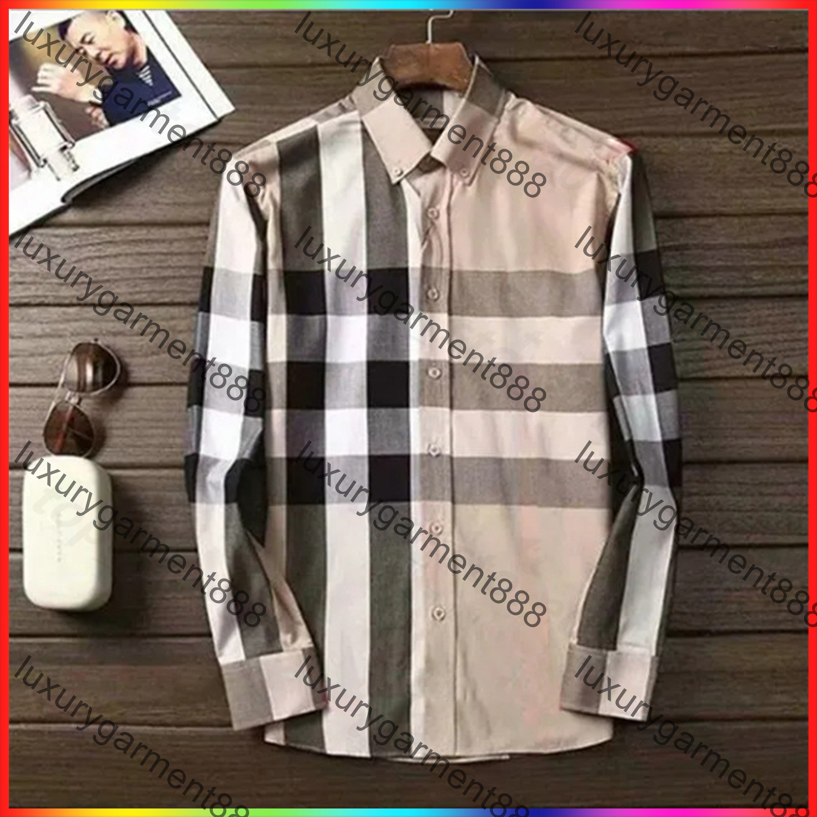 2025 luxury designer men&#039;s shirts fashion casual business social and cocktail shirt brand Spring Autumn slimming the most fashionable clothing