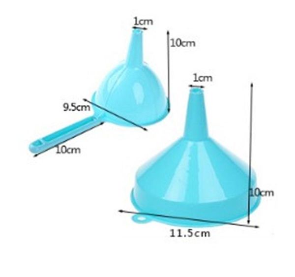 Food Grade Funnel Portable Plastic Multi Function Long Handle Liquid Funnels Home Kitchen Tool Pure Color 0 9xy LL