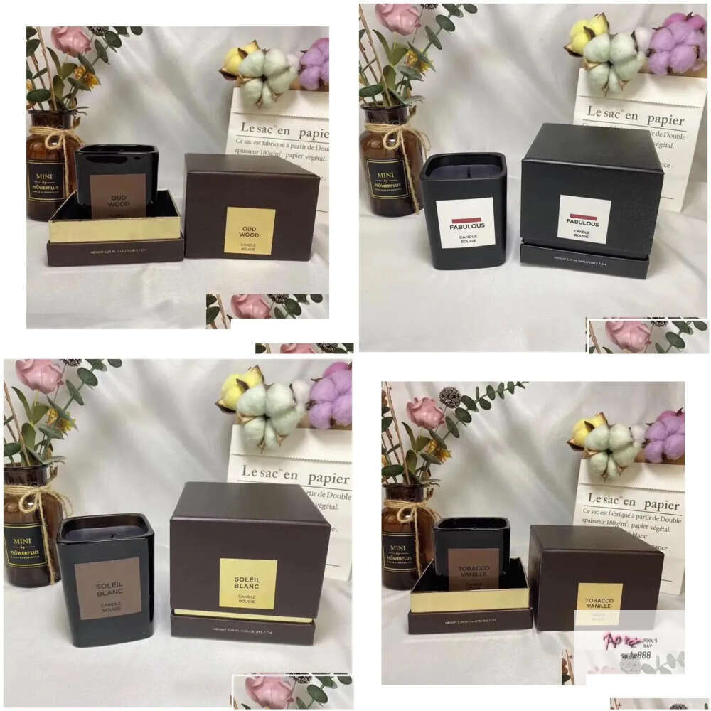 Incense Premierlash Tobacco Vanille Candle Bougie Neutral Scented Pers Candles Fragrance Long Lasting Time Smell Wax High Quality Fas Otzzk