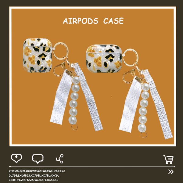 ddmygifts Leopard lace pendant suitable for Pro 2-3 generation Bluetooth wireless headphone case soft shell A