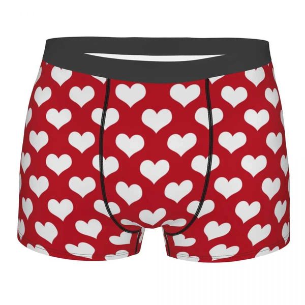 Red Heart Valentines Day Mens Underwear Boxing Underwear Shorts New Soft Mens Underwear X241207