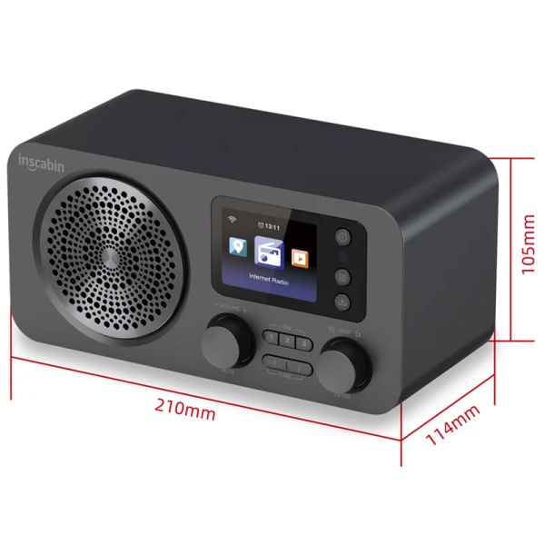 D7 Internet DAB-DAB+Digital Radio Speaker BT Wifi Radio-Digital Radio with Spotify Connect and Bluetooth-FM-Colour Screen -clock