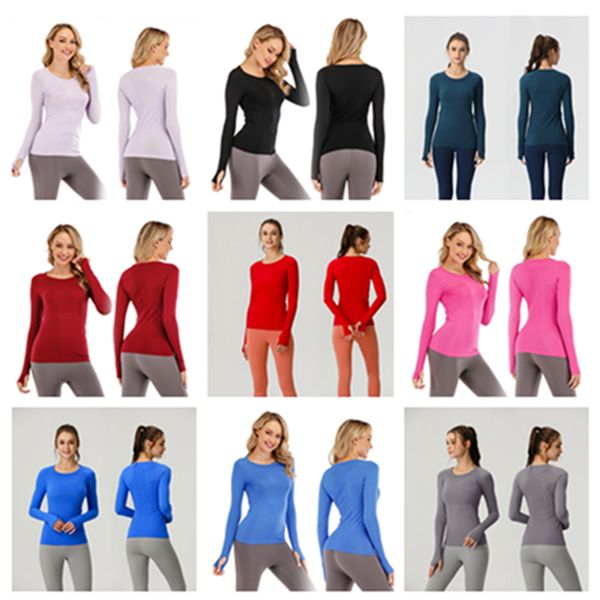 Wholesale Women&#039;s Sport Yoga Long Sleeve Top Yoga Loose Exercise Wear Sporty Woman Fitness Tu shirt Workout Tops Women Sports Clothing