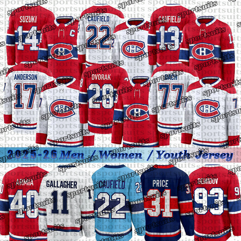 # 93 Ivan Demidov #13 Cole Caufield montrealsS hockey jersey #14 Nick Suzuki Lane Hutson Juraj Slafkovsky canadians jersey Patrik Laine Noah Dobson