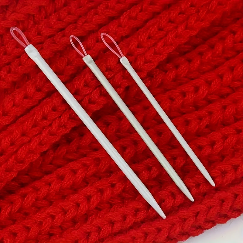 TEMU 3pcs Crochet - Yarn Aluminum Needles, Knitting And Crochet Tools, Suitable For Sweater Making