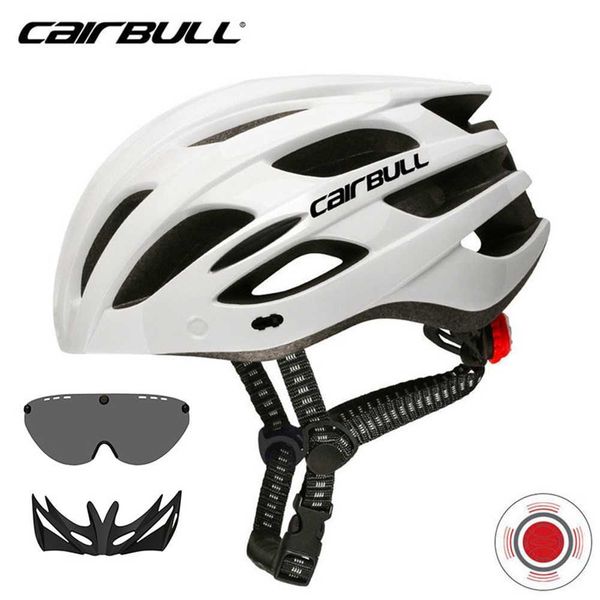Cycling Helmets NEW Cairbull NEW Highway Mountain Bike Riding Helmet Configuration Tail Light Hat Eaves Goggles MTB Helmet Cycling Equipment