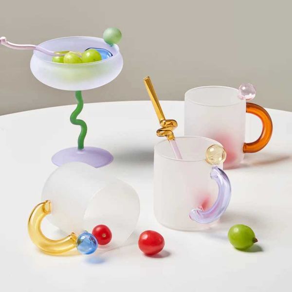 Glass heat-resistant milk tea beverage glass coffee cup