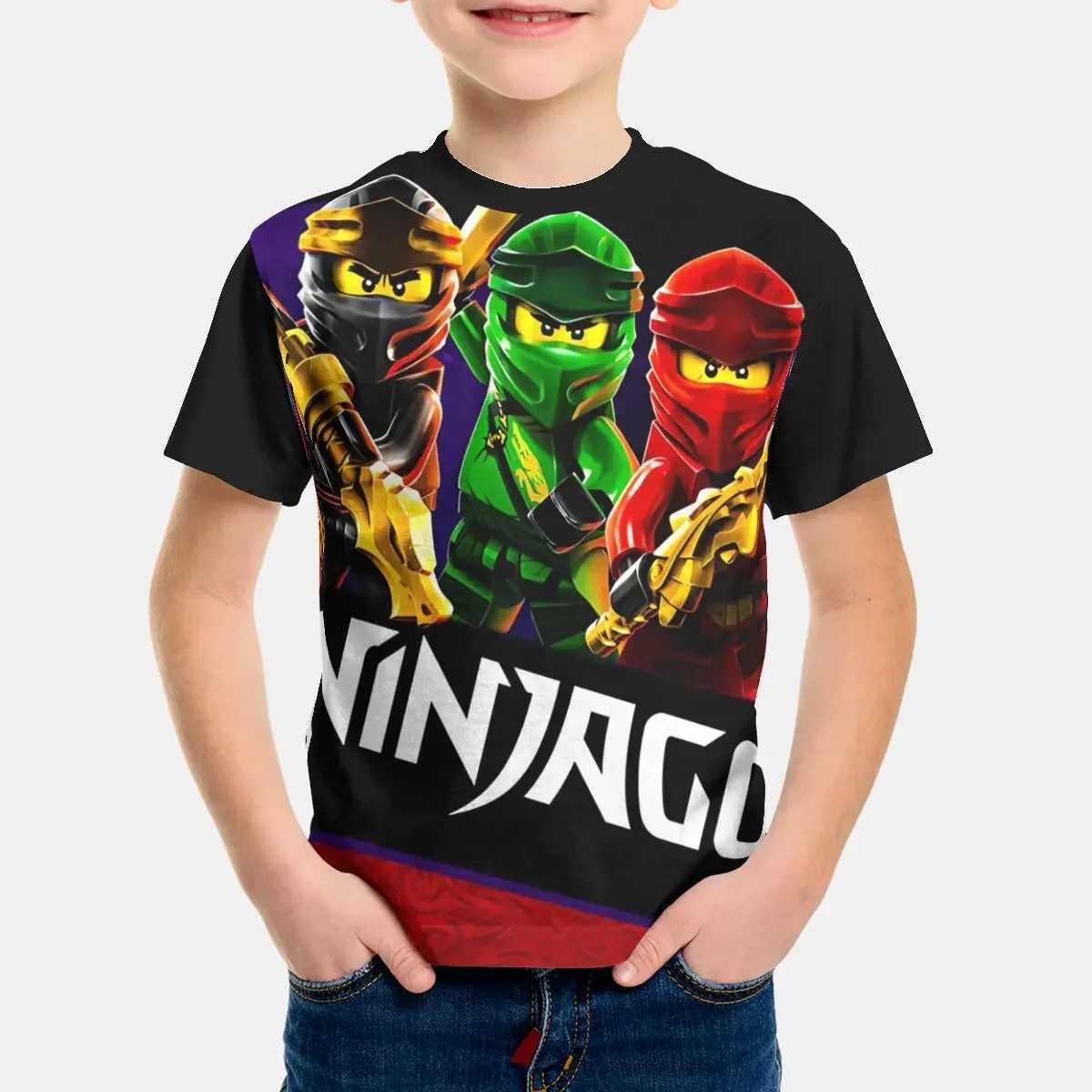 Hot Games Print Baby Clothing 5 to 14 Years Male Outdoor Clothes for N-ninjagos Children Boy Girl Child T-Shirt Top ShirtsXJ241219