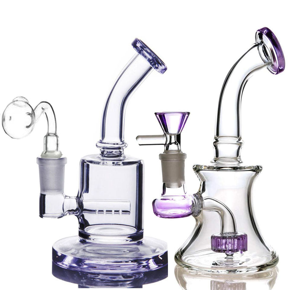 Beaker Glass Oil Rig Small Bong Dab Rigs beaker water Pipes Hookahs Smoking Pipes Bubbler 14mm Banger