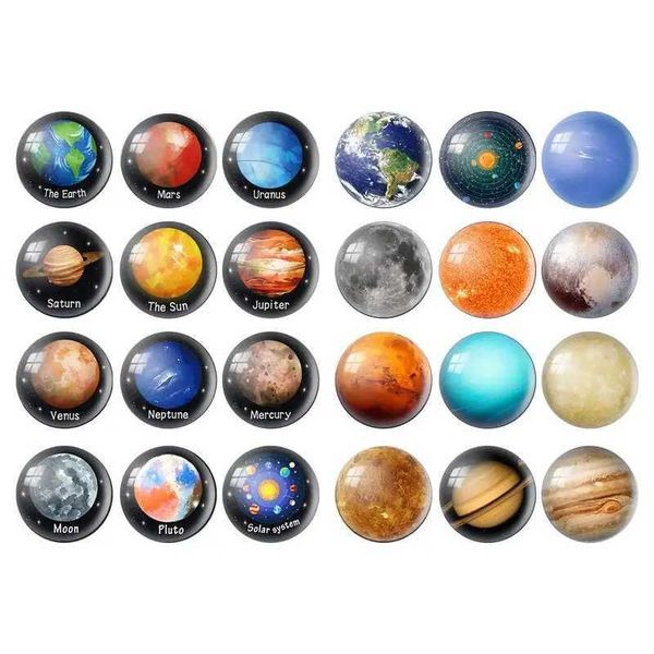 Fridge Magnets 12pcs Planet Fridge Magnets Solar System Sticker For Dark Moon Stars Creative Refrigerator Sticker Space Shuttle Home Decorat