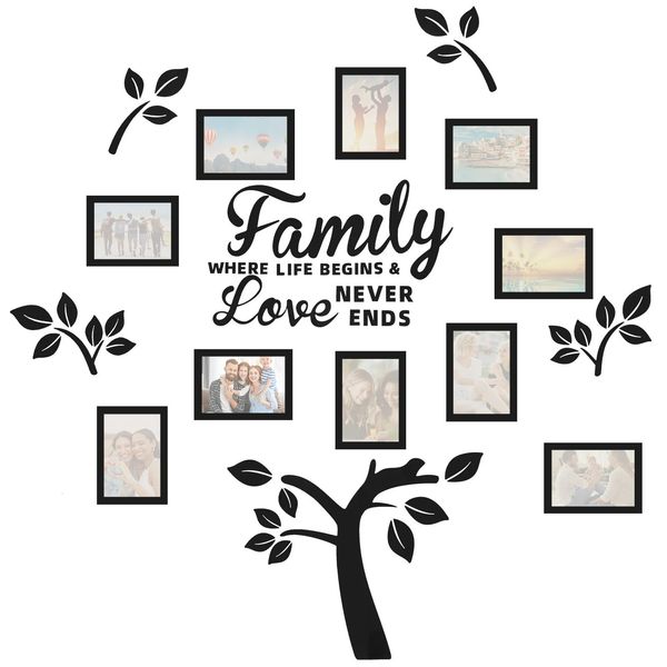 DIY Po Frame Tree Wall Sticker 3D Acrylic Family Picture Home Decor Living Room Art Decals 250103