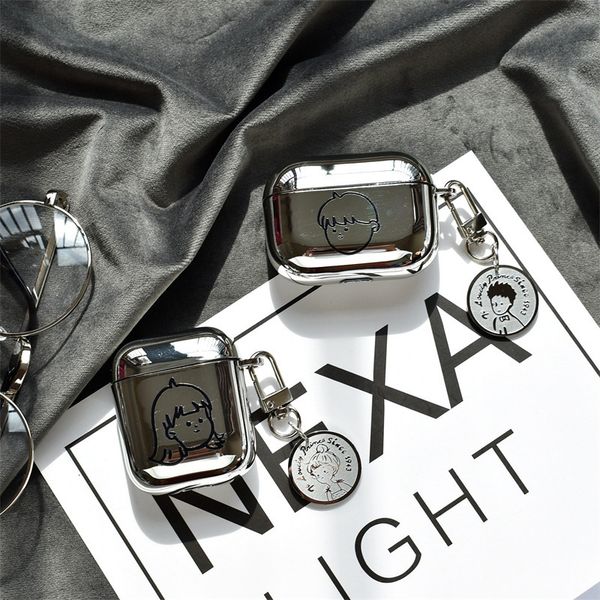 ddmygifts Couple avatar suitable for Pro1-2-3 generation Bluetooth wireless headphone cover soft shell cute pendant A