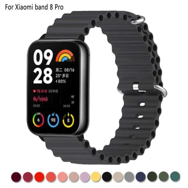 Hot Sale Ocean silicone strap bracelet 8 Pro Smart Wah wristband sports wristband Mi Band 8 Pro accessories Correa T241115