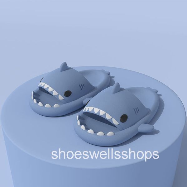 Summer Shark Women Adult Couple Slippers Tide Indoor Outdoor Funny Home Cute Cartoon Parent-child Childrens Sandals a27a