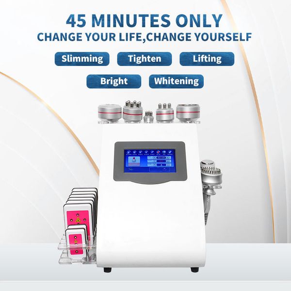 2023 Professional Multifunction 9 In 1 Lipolaser RF 40K 80k Vacuum Rf Slimming Beauty Cavitation Machine