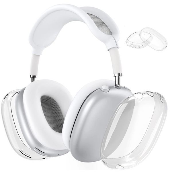 Metal material For Max Headphone Earphone Accessories Transparent TPU Solid Silicone Waterproof Protective case Headphones