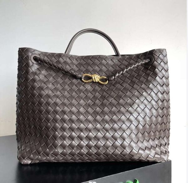2024 andiamo tote bag nappa weaving drawstring large Crossbody bags Soft sheepskin Work Shoulder designer 10A buckle Designer intrecciato ha