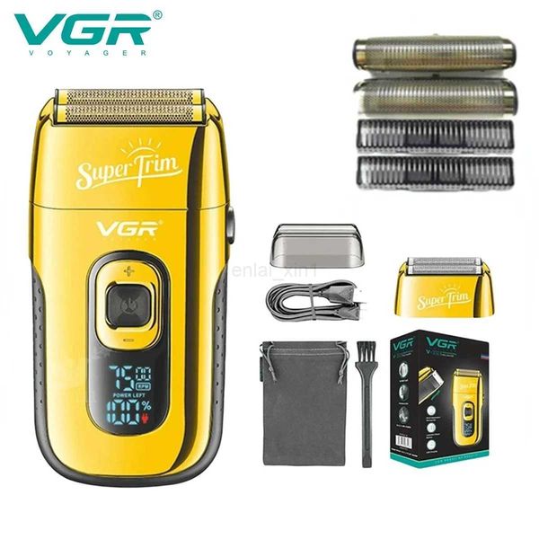 VGR Hair Shaver For Men Beard Electric Razor Professional Beard Trimmer Rechargeable Shaving Machine Barber Shaver For Men V-332Y240729
