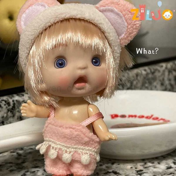10cm Mini Bjd Dolls for Girls OB11 Dolls Clothes Cute Surprise Toys Kawaii Face Munecas OB11 Body Full Set for Kids Toy GiftsCL240712