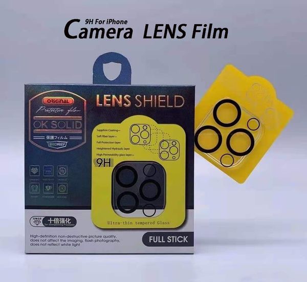 HD Clear Back Camera Screen Protector for iPhone 15 Pro Max 11 12 13 14 Rear Camera Lens 3D Tempered Glass with retail package