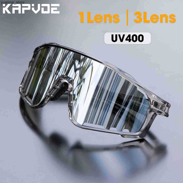 Outdoor Eyewear Kapvoe Cycling Sunglasses Polarized Bicycle Bike Men UV400 Racing Bike Road Mountain Eyewear Women Outdoor Sport Goggles J24