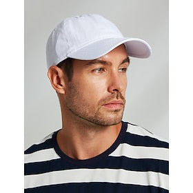 Homme Bob Casquette de baseball Casquette à visière Noir Blanche Bleu Coton Mode du quotidien Toutes les Saisons