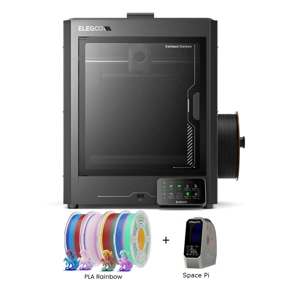 Imprimante 3D Elegoo Centauri Carbon, sécheur Creality Space Pi, filament PLA arc-en-ciel 4 kg
