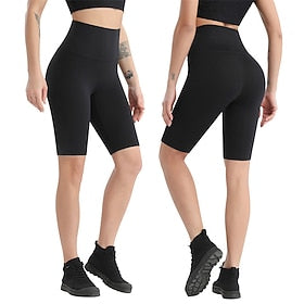 Shorts de Gym Shorts de Yoga Short Fitness Training Femme Yoga Exercice Physique Pilates Jambières Capri Taille haute Des sports Tenues de Sport Elastique Minc
