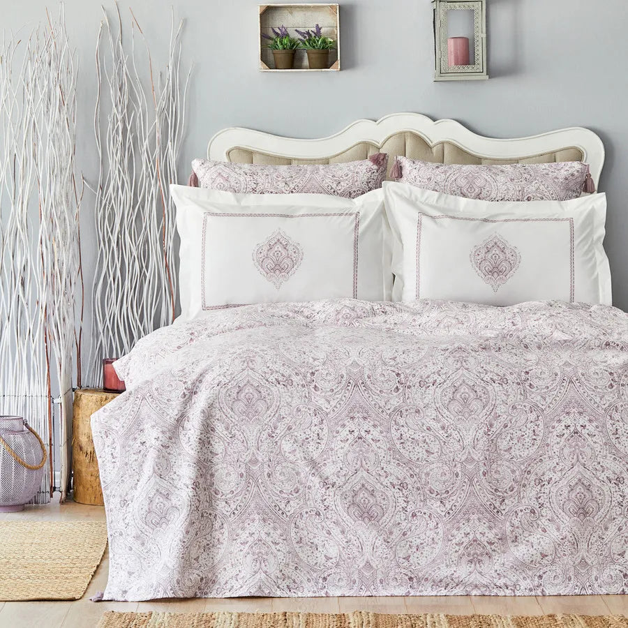 Sarah Anderson Azul 100% Turkish Cotton Tassled Coverlet Set, Double, Multi