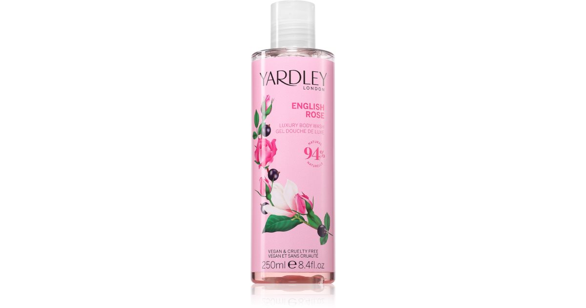 Yardley Engelsk Rose dusjsåpe for kvinner 250 ml