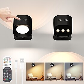 controle remoto 16 cores imagem luzes de parede led regulável recarregável para parede do quarto sala de estar corredor galeria café decoração lâmpada 1/2pcs