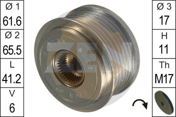 Alternator Freewheel Clutch ERA ZN5379