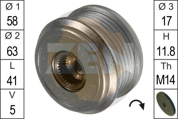 Alternator Freewheel Clutch ERA ZN5424