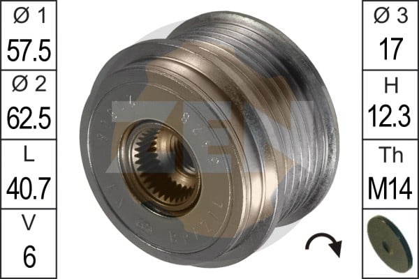 Alternator Freewheel Clutch ERA ZN5428