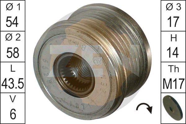 Alternator Freewheel Clutch ERA ZN5528