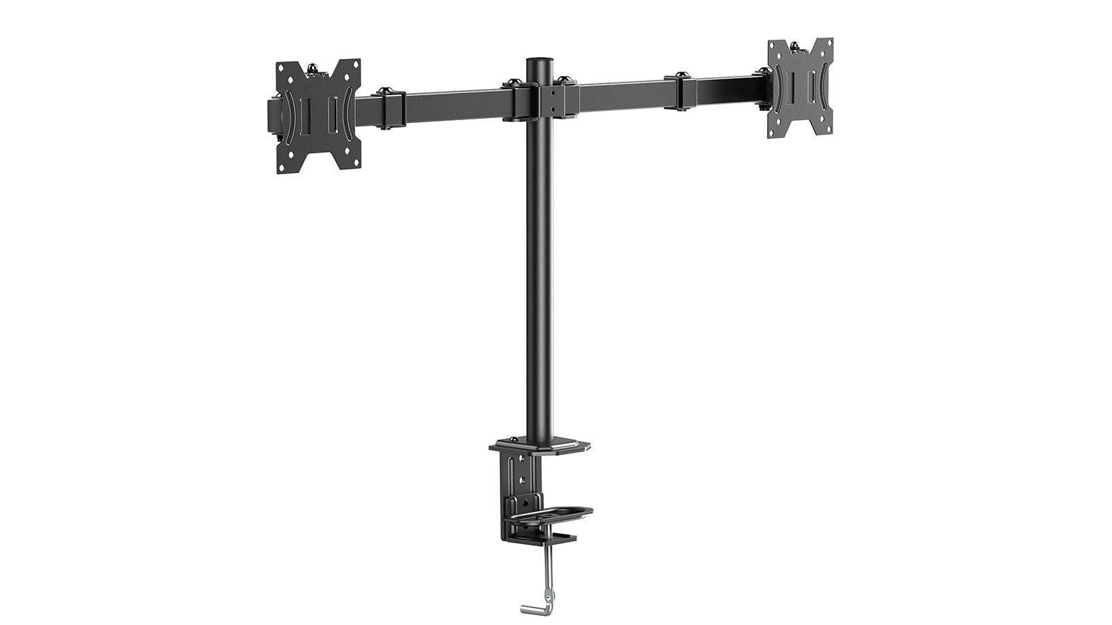 ErgoAV Articulating Motion Monitor Desk Mount: For 2 Monitors 13" to 27"