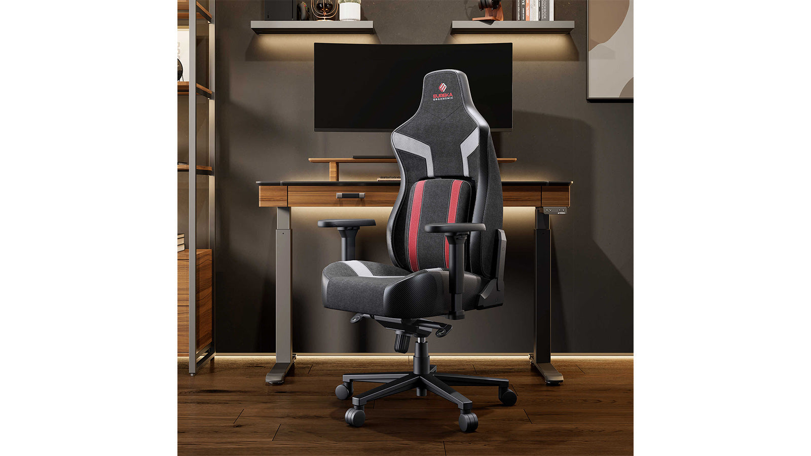 EUREKA ERGONOMIC Ergonomic Gaming Office Chair: Python II Red
