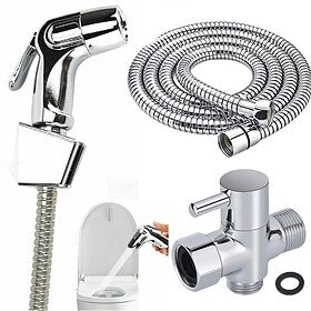 handheld wc bidet sproeier set kit rvs hand bidet kraan voor badkamer handheld douchekop nozzle slang set wc sprinkler docking handdouche handheld toilet sproe
