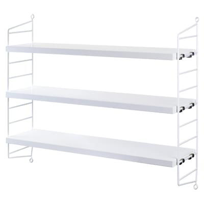 String Furniture - Etagère String Pocket - Blanc - MDF peint - Designer Kajsa Strinning