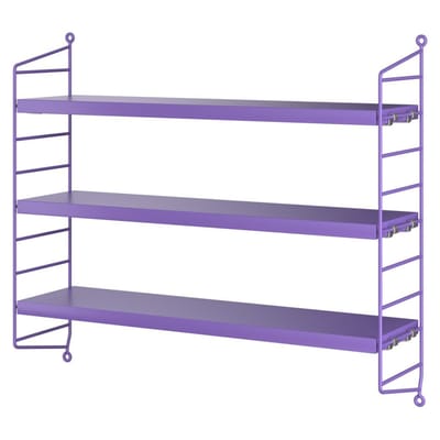 String Furniture - Etagère String Pocket - Violet - MDF peint - Designer Kajsa Strinning