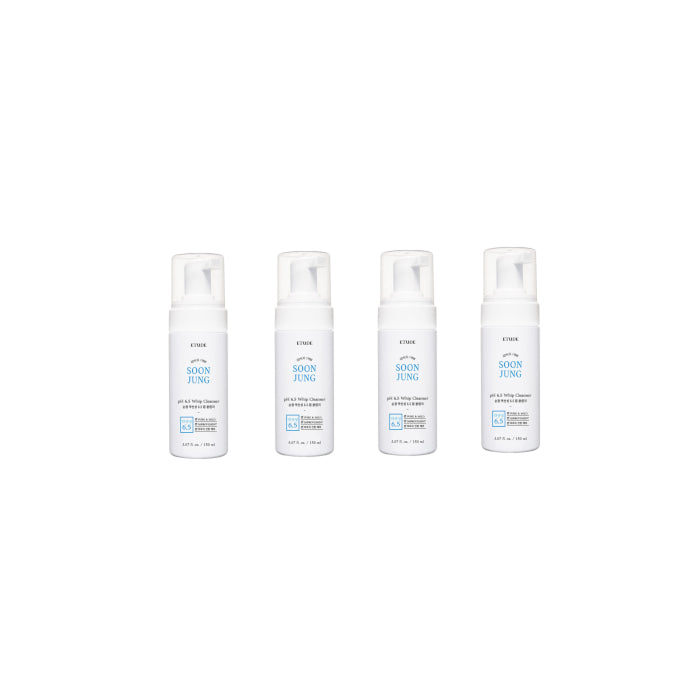 ETUDE - Soon Jung pH 6.5 Whip Cleanser (4ea) Set