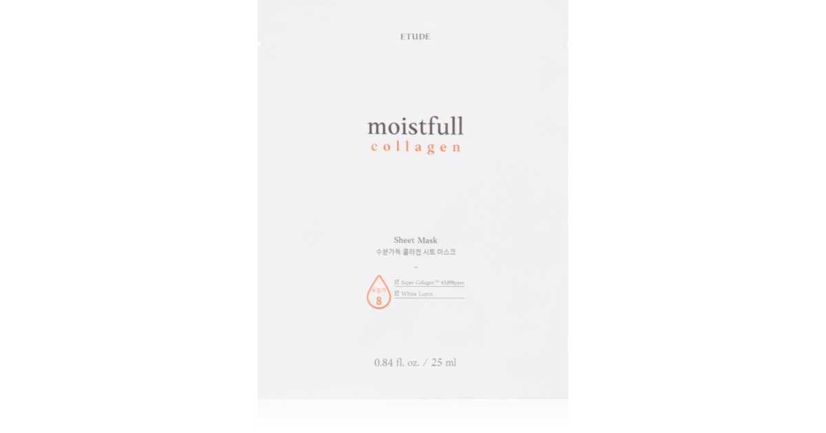 Etude Moistfull Collagen Moisturizing Fabric Face Mask With Collagen 25 Ml