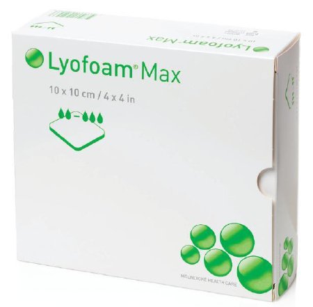 Lyofoam Max Foam Dressing, 3" x 3.4", 10 Each - Box