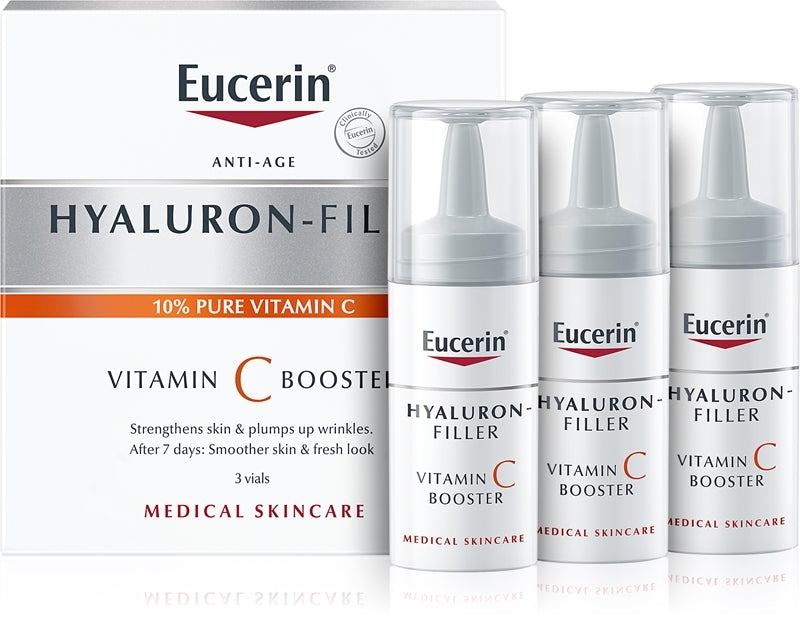 Eucerin Hyaluron-Filler Sérum visage anti-rides Booster de Vitamine C Volume : 3 x 8 ml