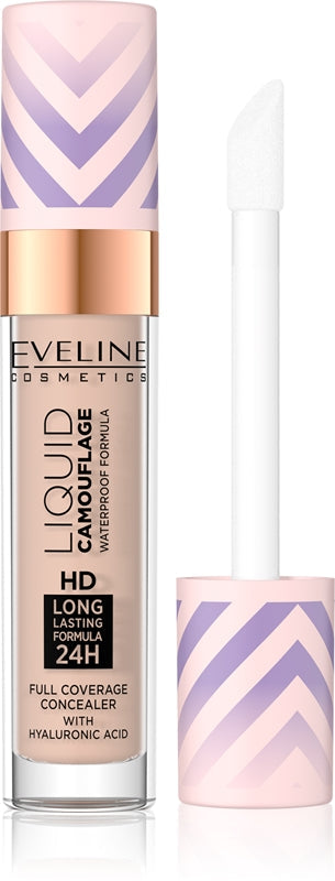 Eveline Cosmetics Corrector Líquido Camuflaje Waterproof Con Ácido Hialurónico Color 05 Arena Claro 7,5 Ml