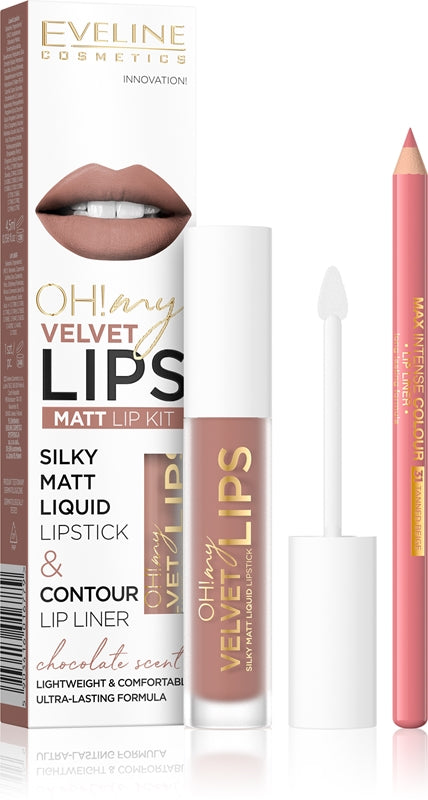 Eveline OH! Mein Velvet Lips Matt Lip Kit 11 Cookie Milkshake 4,5 ml