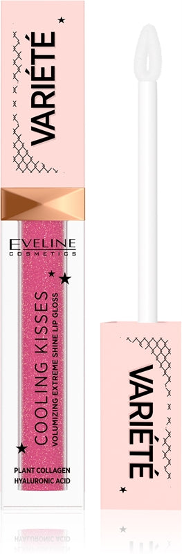 Eveline Cosmetics Variété Cooling Kisses feuchtigkeitsspendender Lipgloss mit erfrischender Wirkung, Farbe 06 Amazing Kiss 6,8 ml
