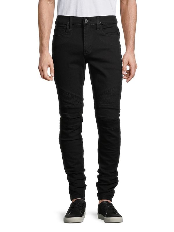 Hudson Men's Ethan Biker Skinny Jeans - Black - 31